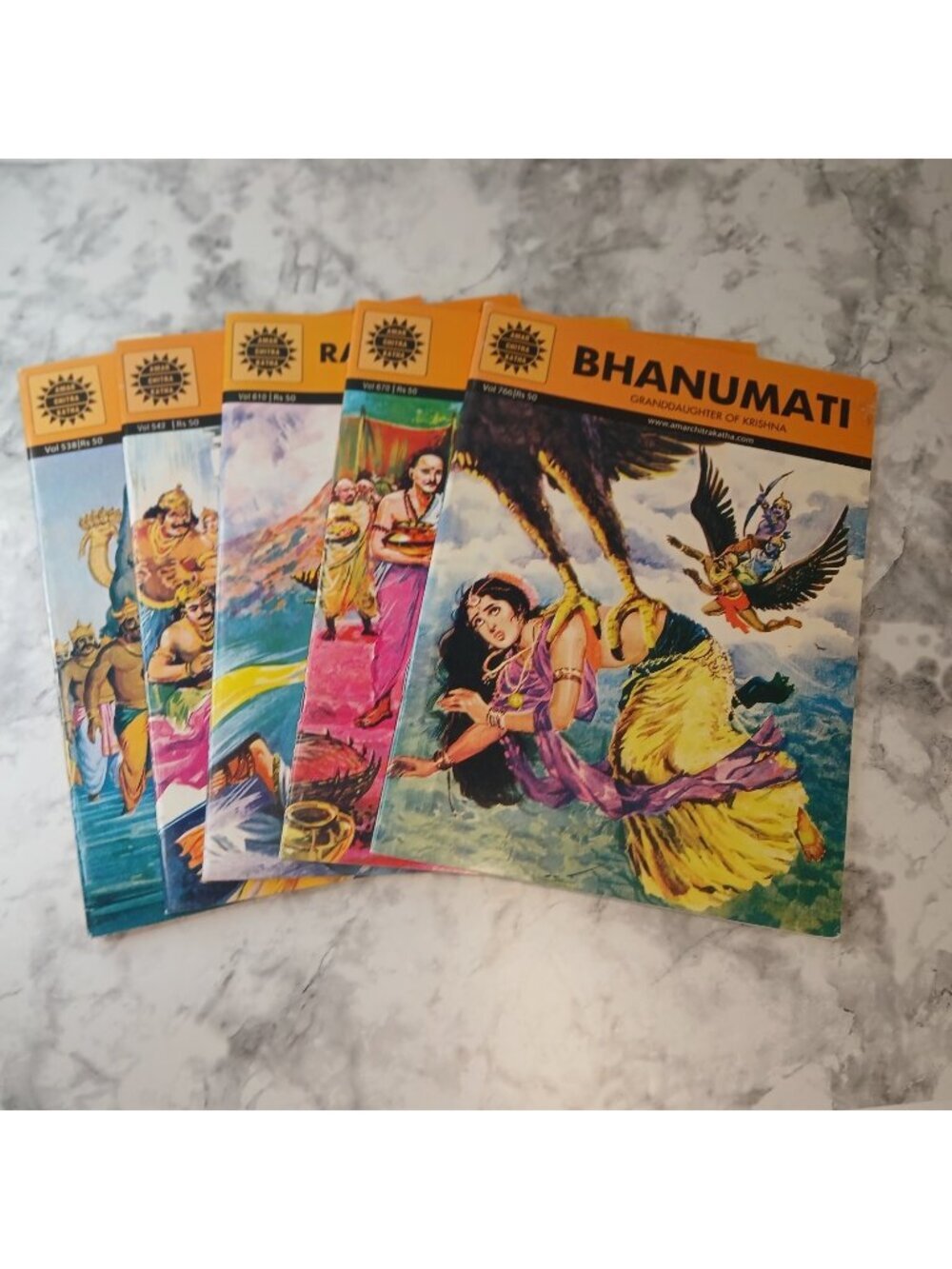 Amar Chitra Katha Comic Lot Indian Mythology Epics Mahabharata Vishnu ACK Books